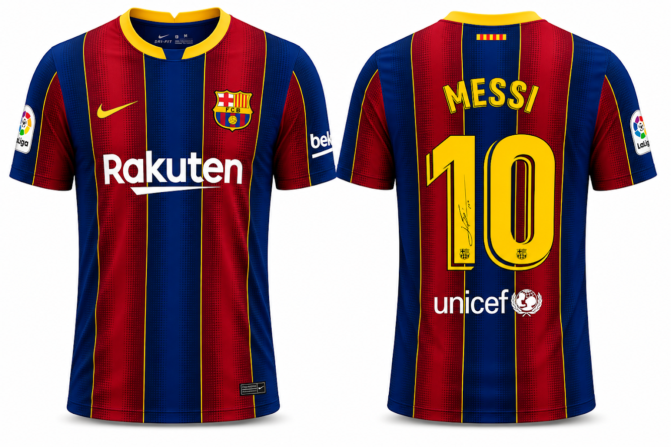 Jerseyjunction FC Barcelona Home Jersey 2020/21 – Custom Name & Number Football Jersey
