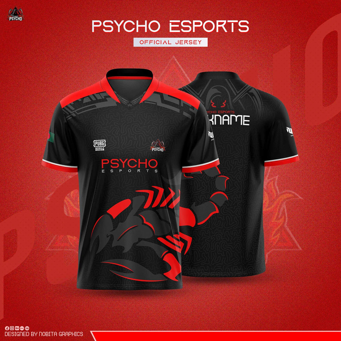 Physcho Customized Esports Gaming Jerseys – Add Name