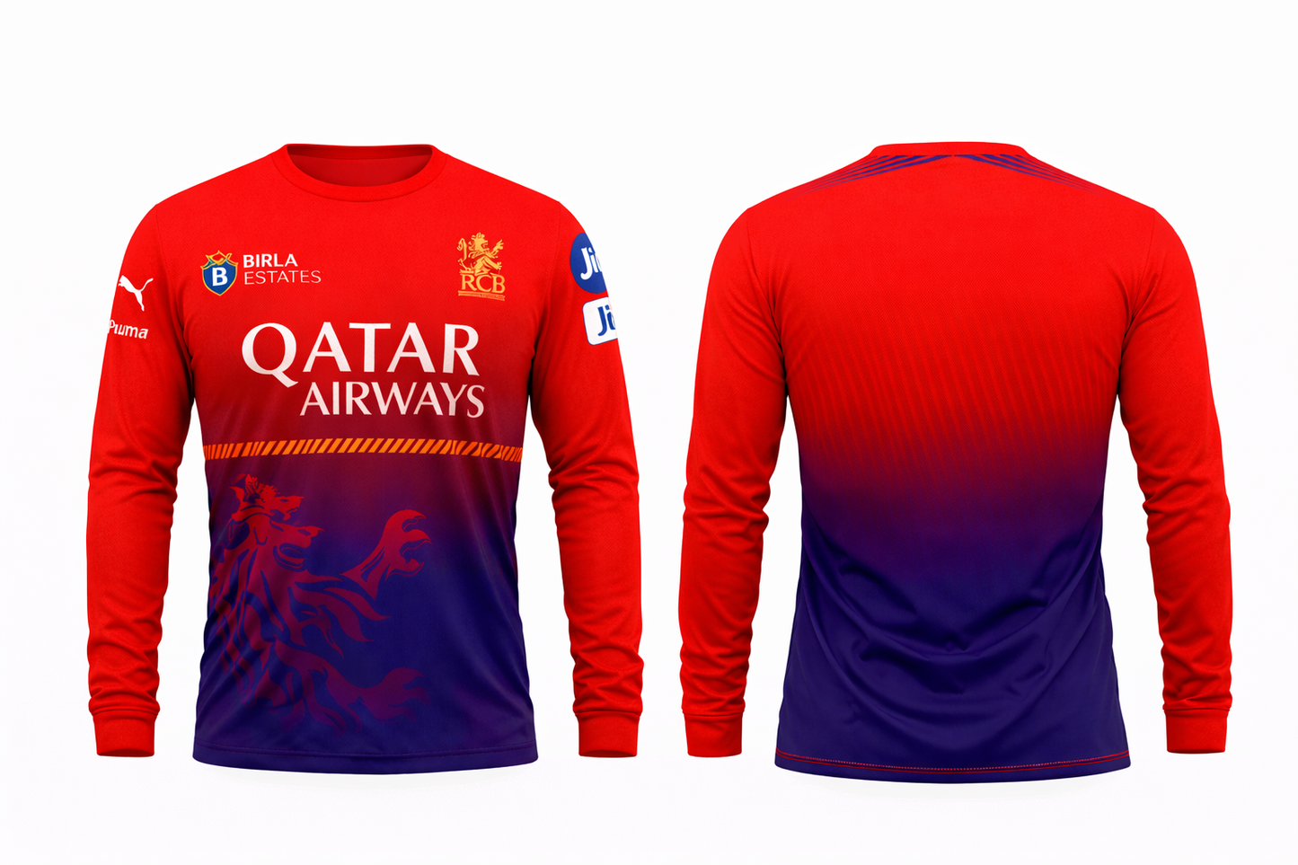 JerseyJunction Bengaluru IPL Jersey 2025 round neck full sleeve practice jersey