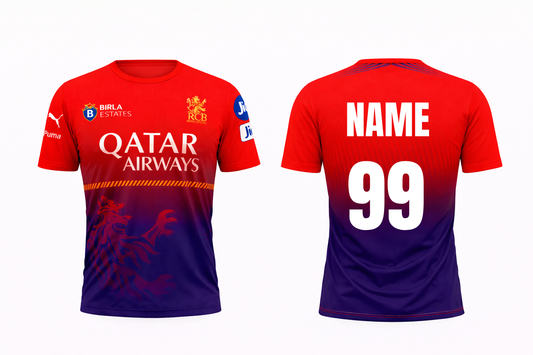 JerseyJunction Customized Bengaluru IPL practice round neck Jersey 2025