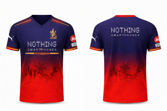 JerseyJunction Customized RCB Royal challengers Bangalore latest 2026 jersey V Neck