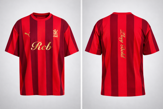 JerseyJunction Customized RCB Royal challengers Bangalore Jersey design Round Neck 2025