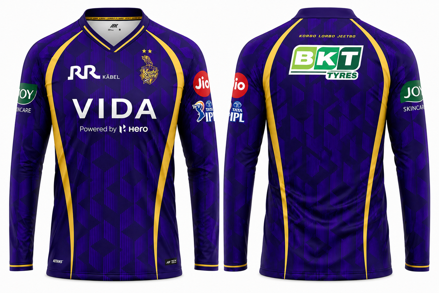 Jerseyjunction Kkr 2026 full sleeves customized jersey with Custom name and number
