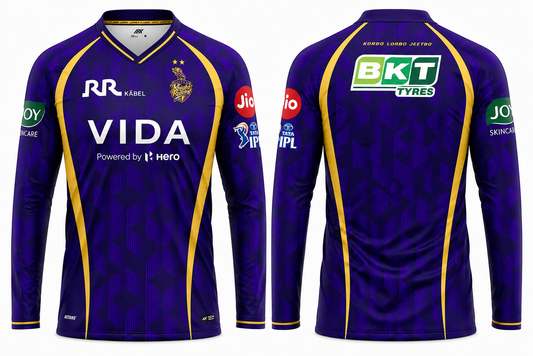 Jerseyjunction Kkr 2026 full sleeves customized jersey with Custom name and number