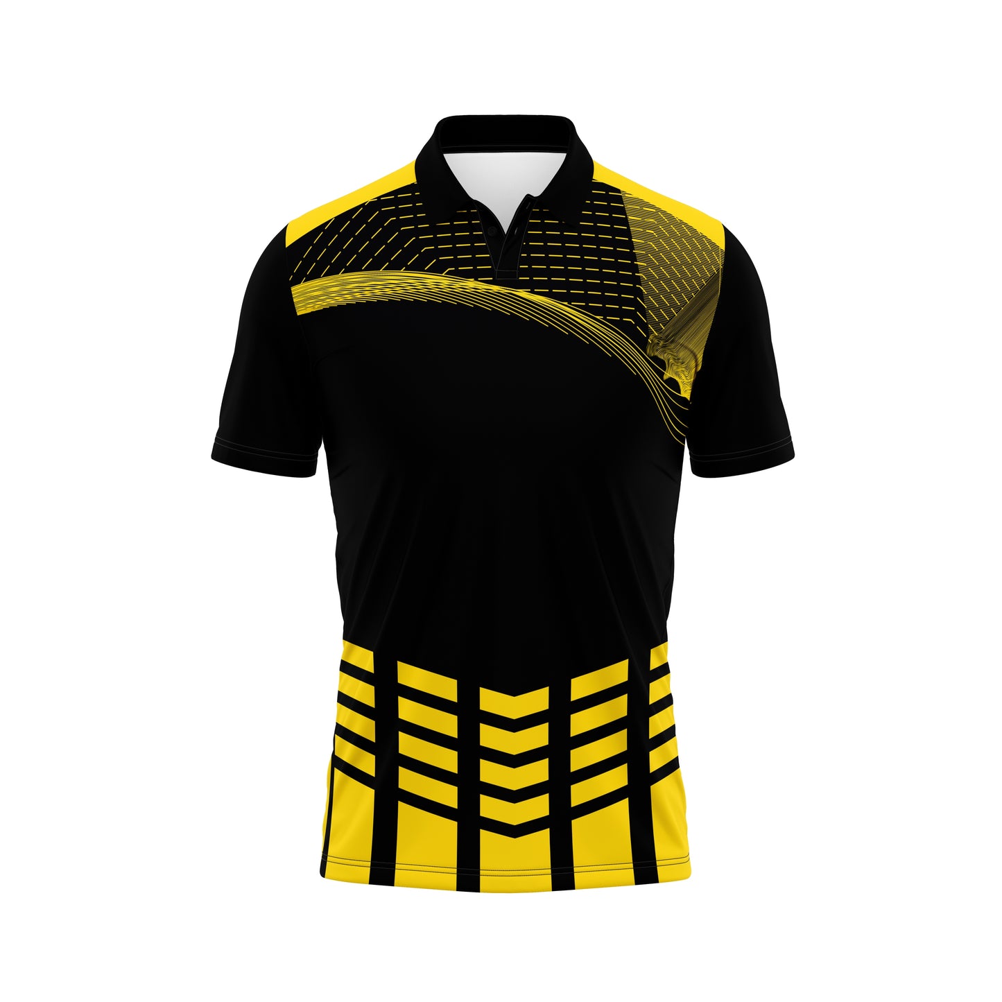Black Custom Sports Tee – Logo & Name Printing