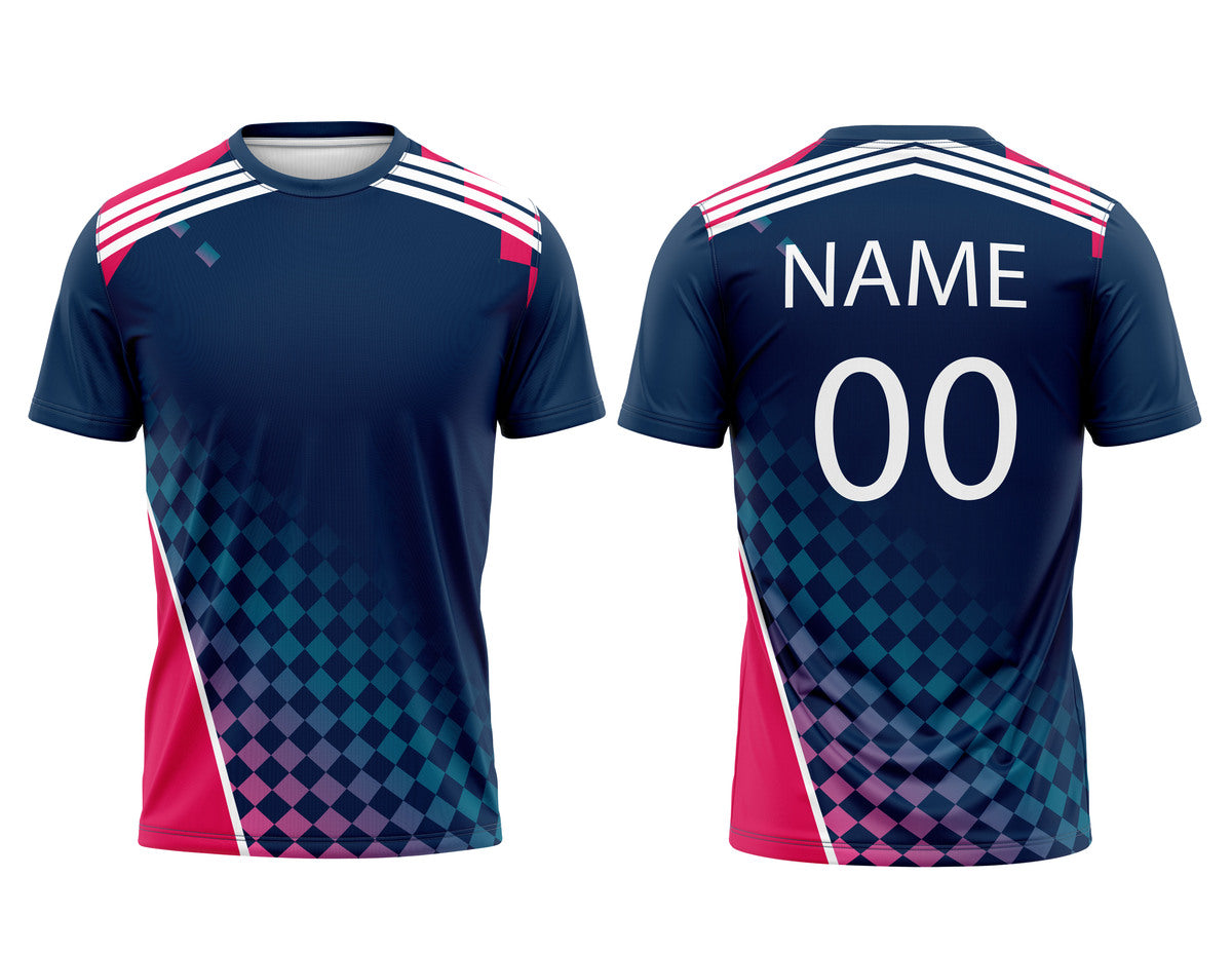 Unisex Round Neck Half Sleeve Custom Sports Jersey