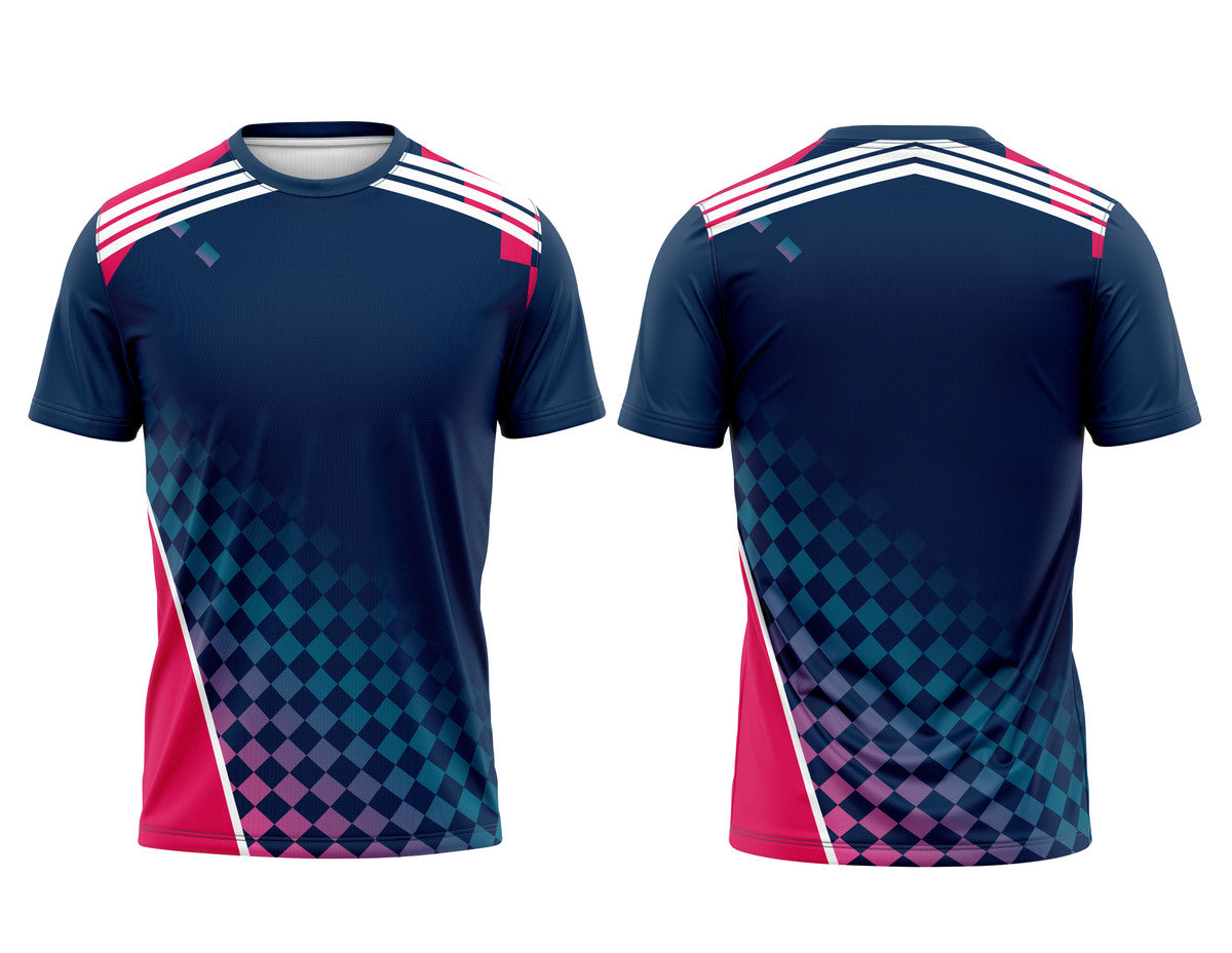 Unisex Round Neck Half Sleeve Custom Sports Jersey