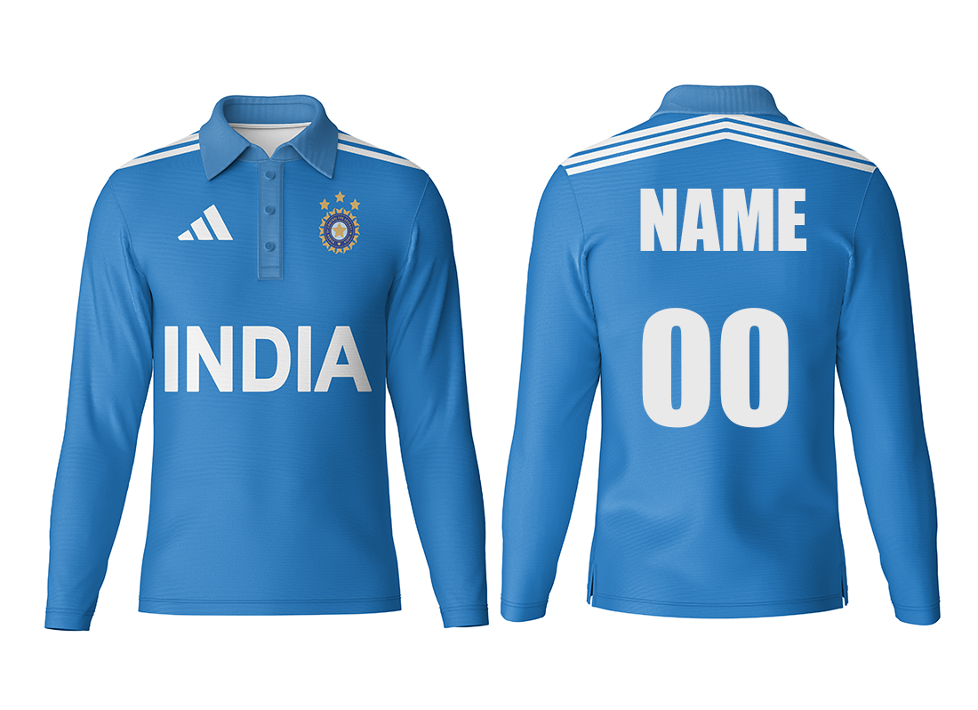 India team practice jersey full sleeve polo neck customized