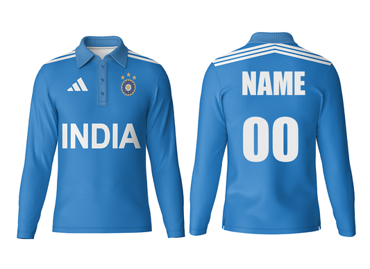 India team practice jersey full sleeve polo neck customized
