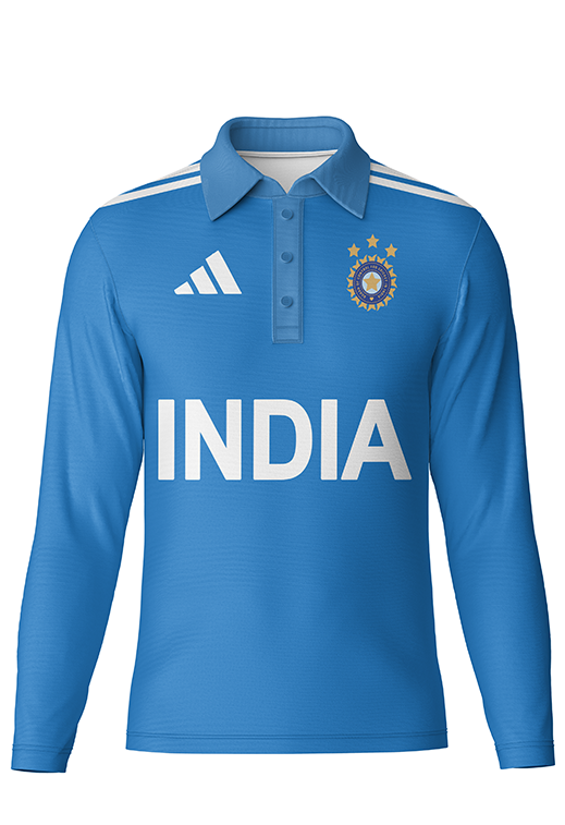 JerseyJunction customized India team full sleeve polo neck practice jersey