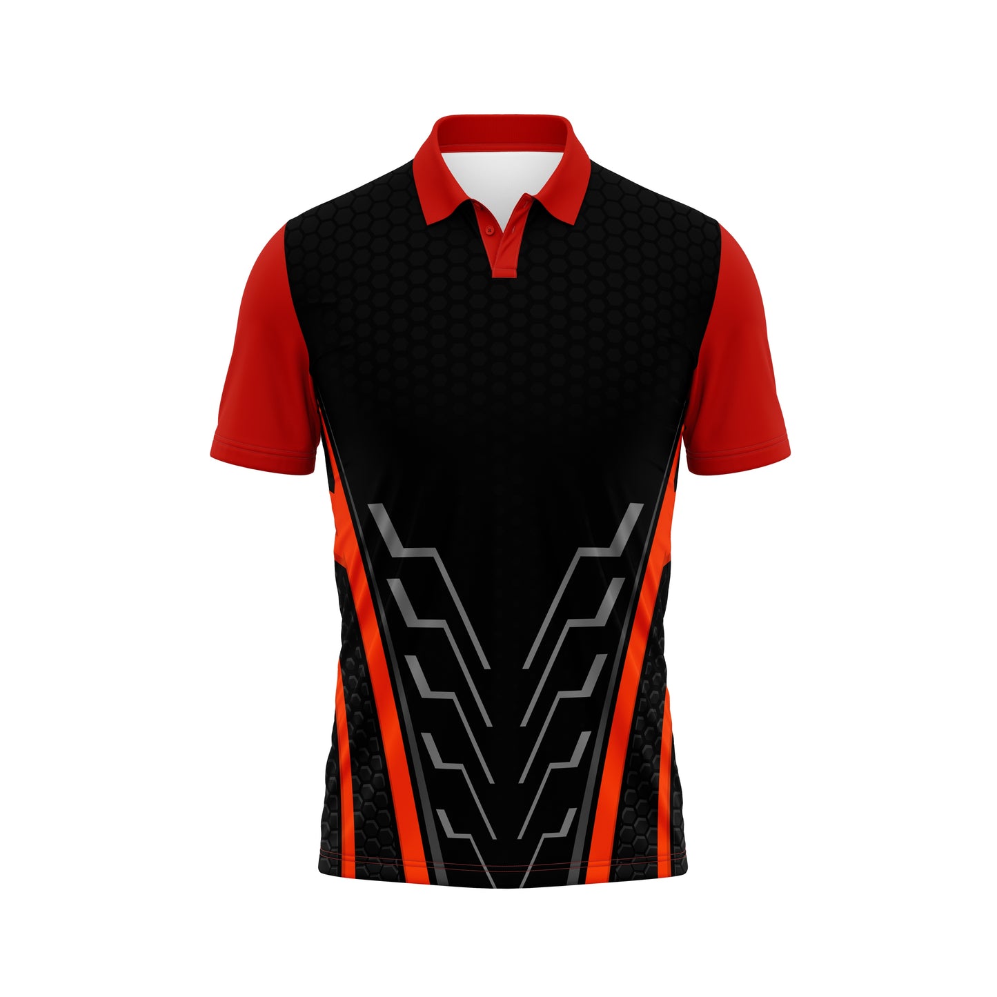 Red Cricket Match Jersey – Customized Team Design