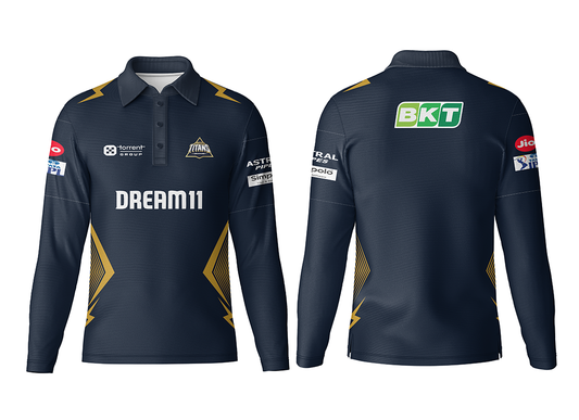 GT Gujrat titans Full sleeve polo neck customized jersey