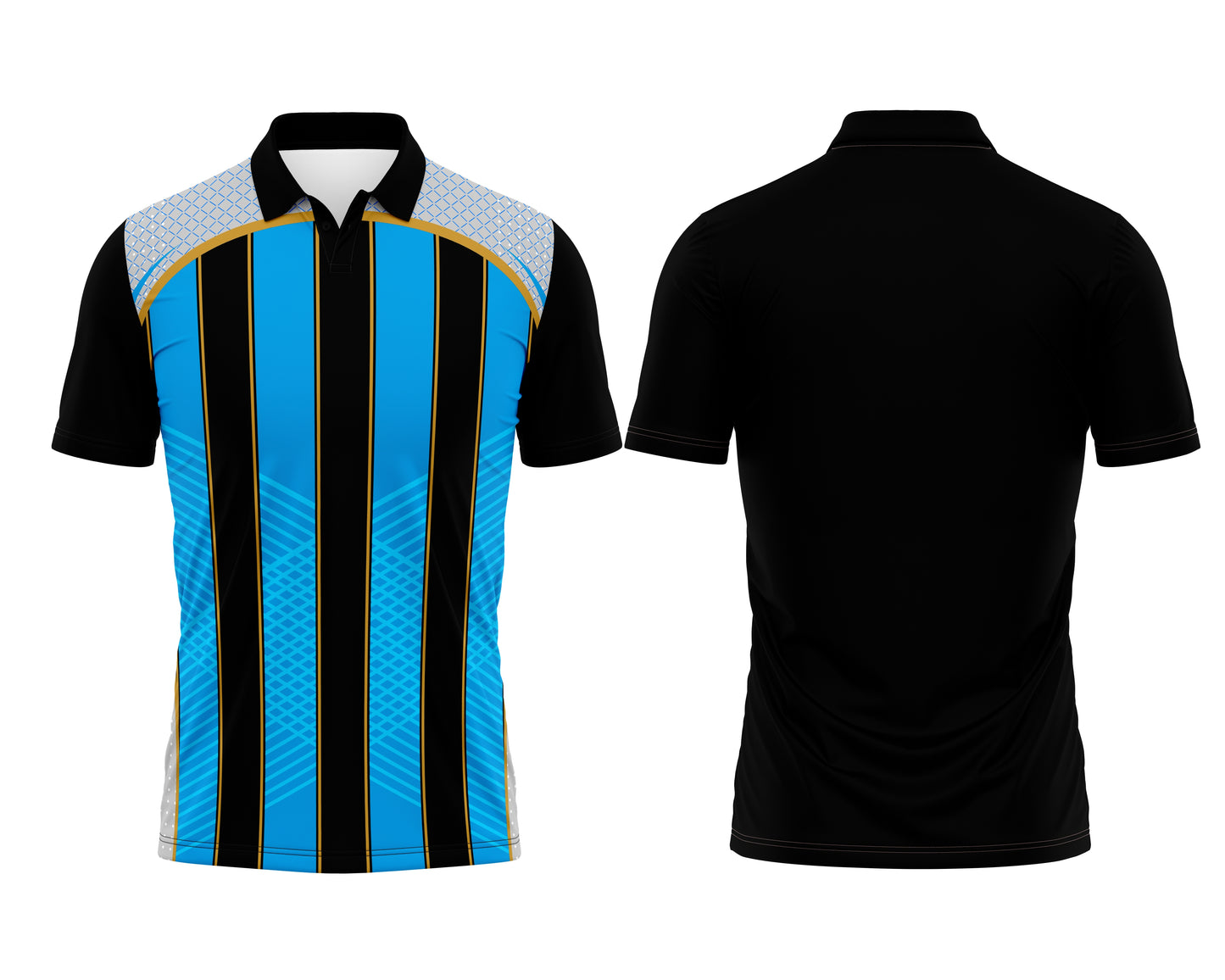 Black Cricket Polo Custom – High-Performance Fabric