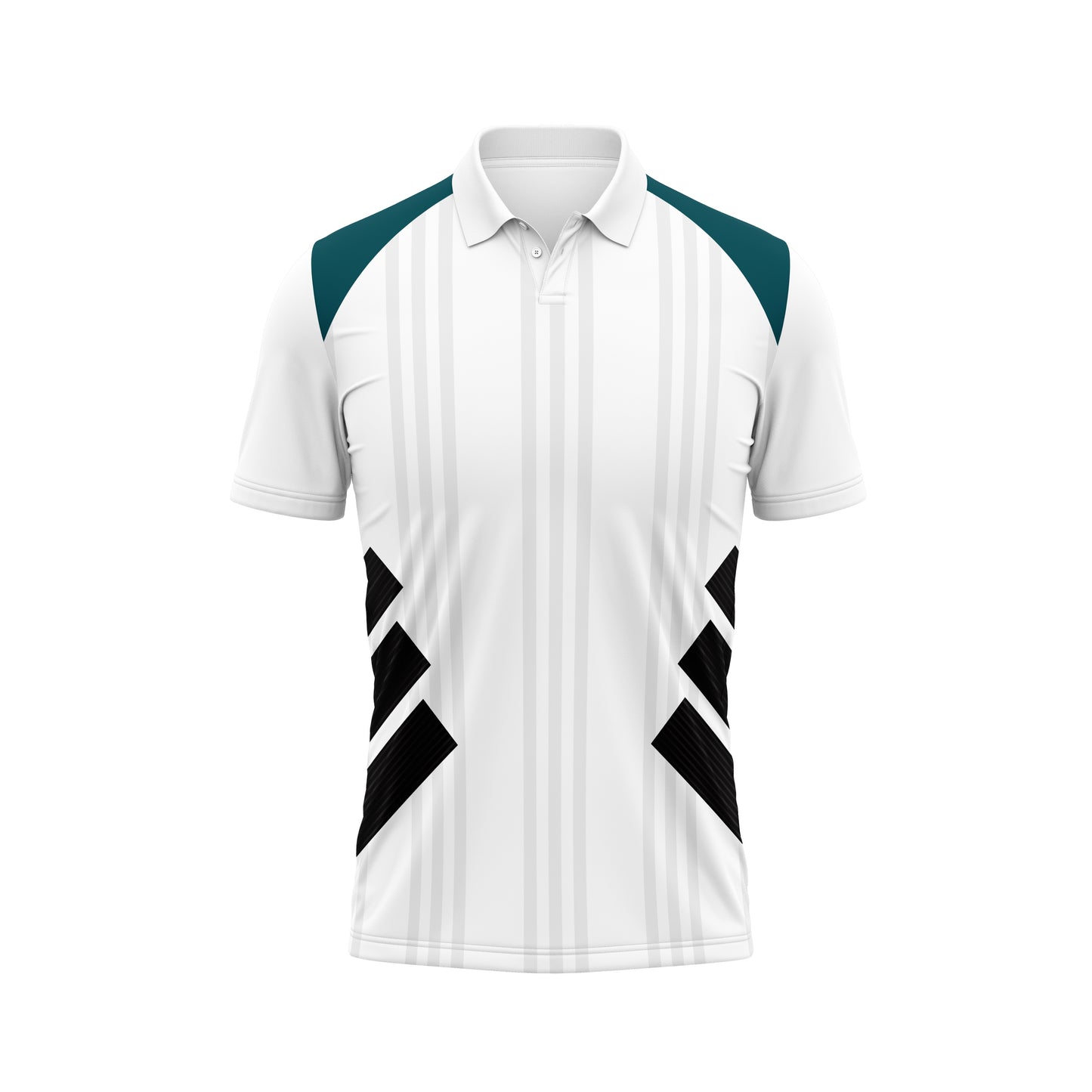 White Cricket Uniform Jersey – Custom Team Logo
