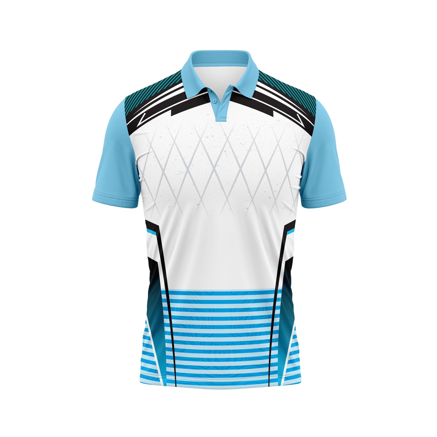 Sky Blue Cricket Polo – Custom Team Edition
