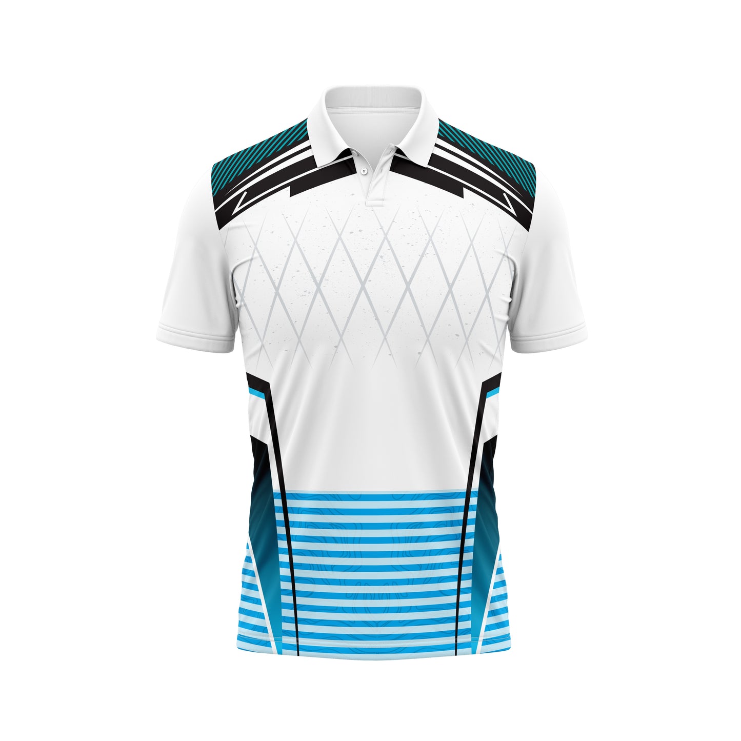 White Cricket Practice Jersey – Custom Print