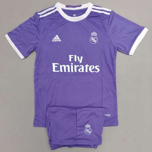 Real Madrid Away 2016-17 Retro jersey with Shorts
