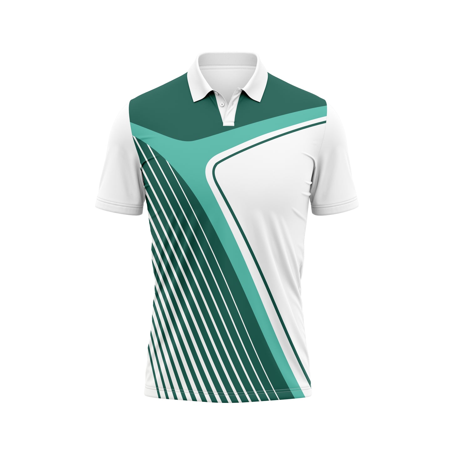 White Polo Neck Custom Tee – Personalized Sportswear