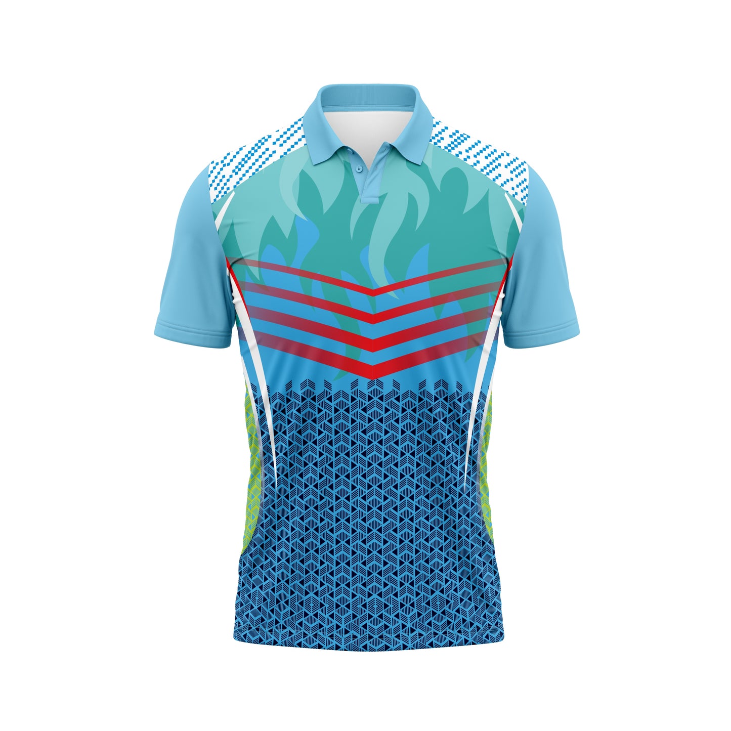 Sky Blue Training Cricket Jersey – Personalized Printing