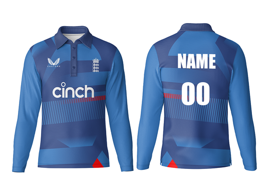 England customized polo neck jersey full sleeve