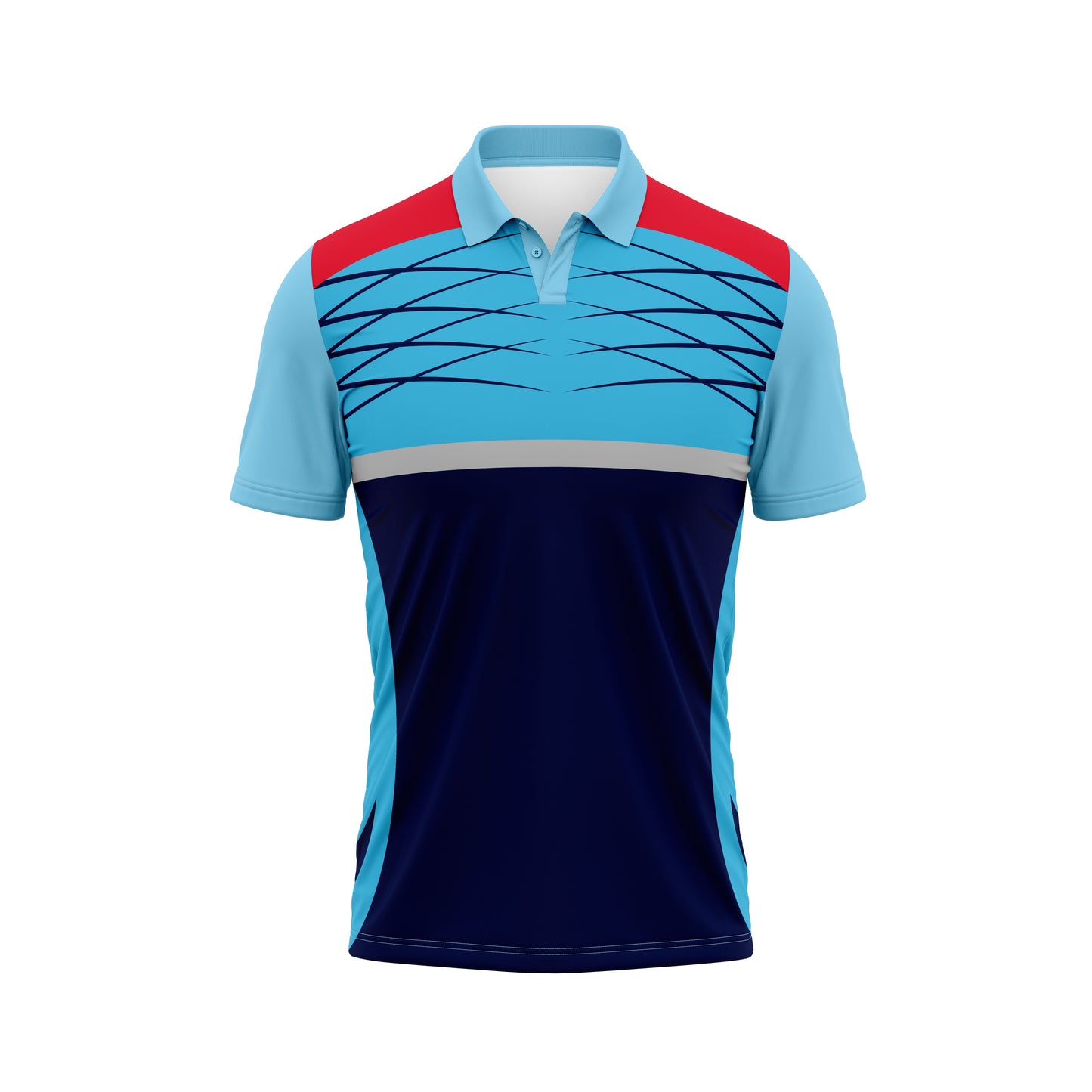 Sky Blue Club Cricket Jersey – Sublimation Print