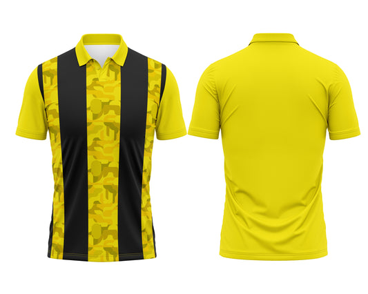Yellow Polo Neck Custom Jersey – Personalized Team Edition