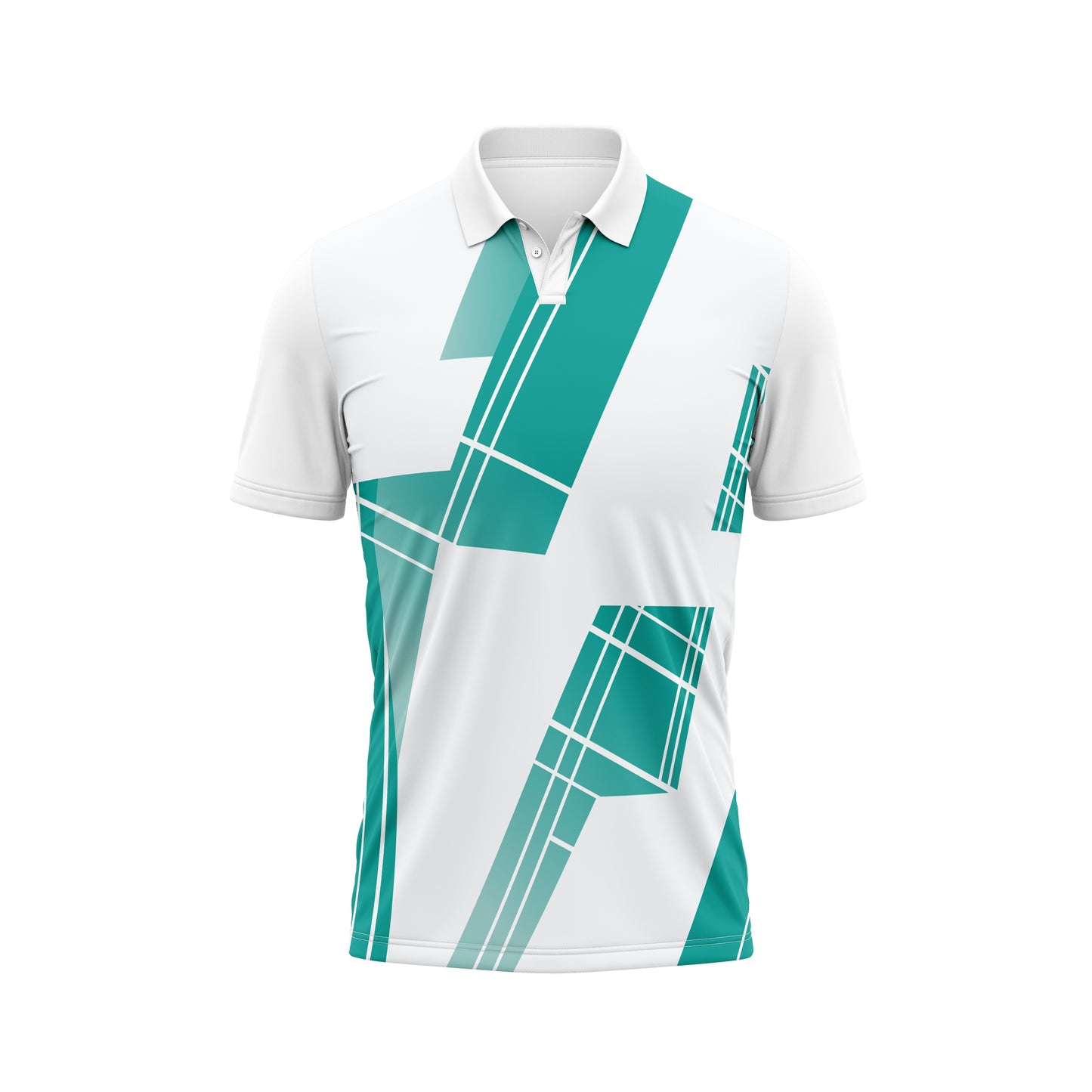 White Collar Neck Jersey – Logo Printing Available