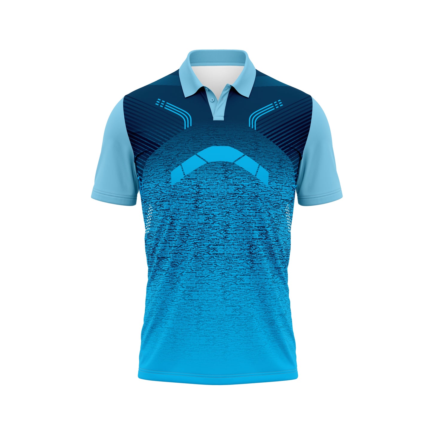 Sky Blue Collar Sports Jersey – Add Logo & Design