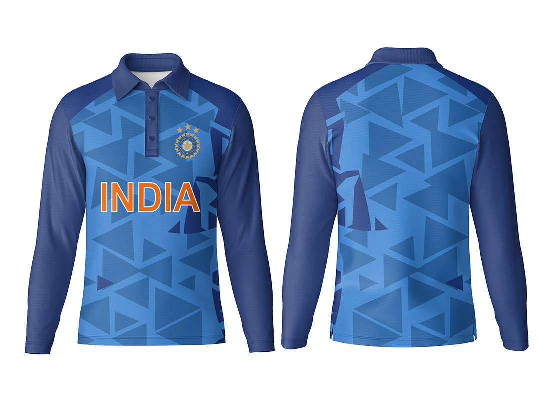 India World Cup Jersey polo neck full sleeve CWC T20 2022