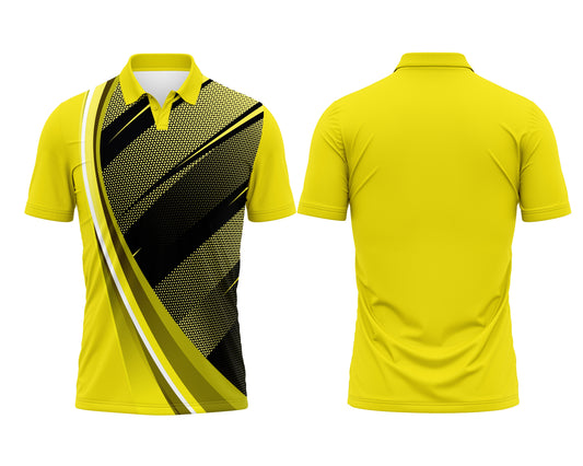 Yellow Cricket Team Jersey – Custom Logo & Player Details