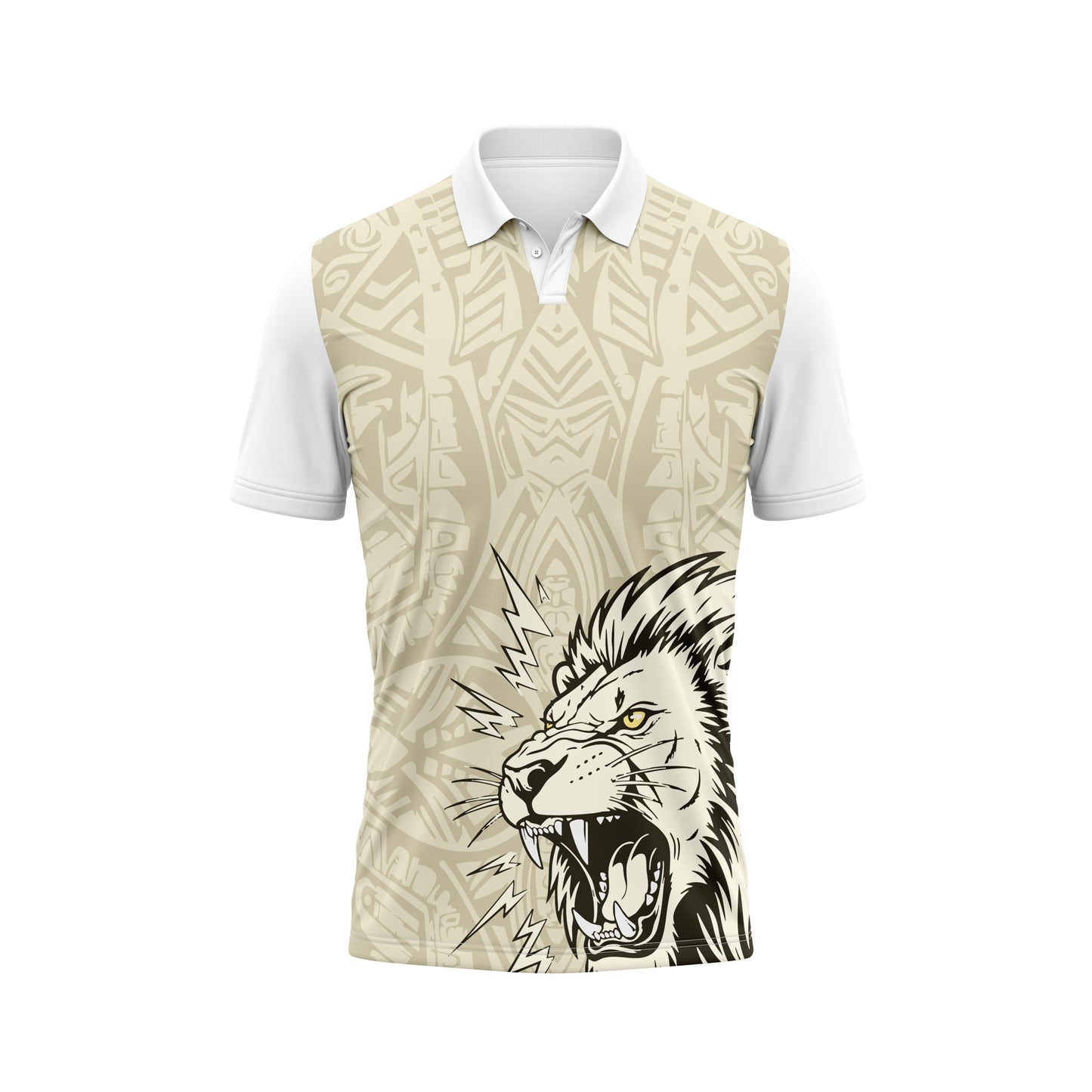 White Collared Sports Tee – Custom Fit