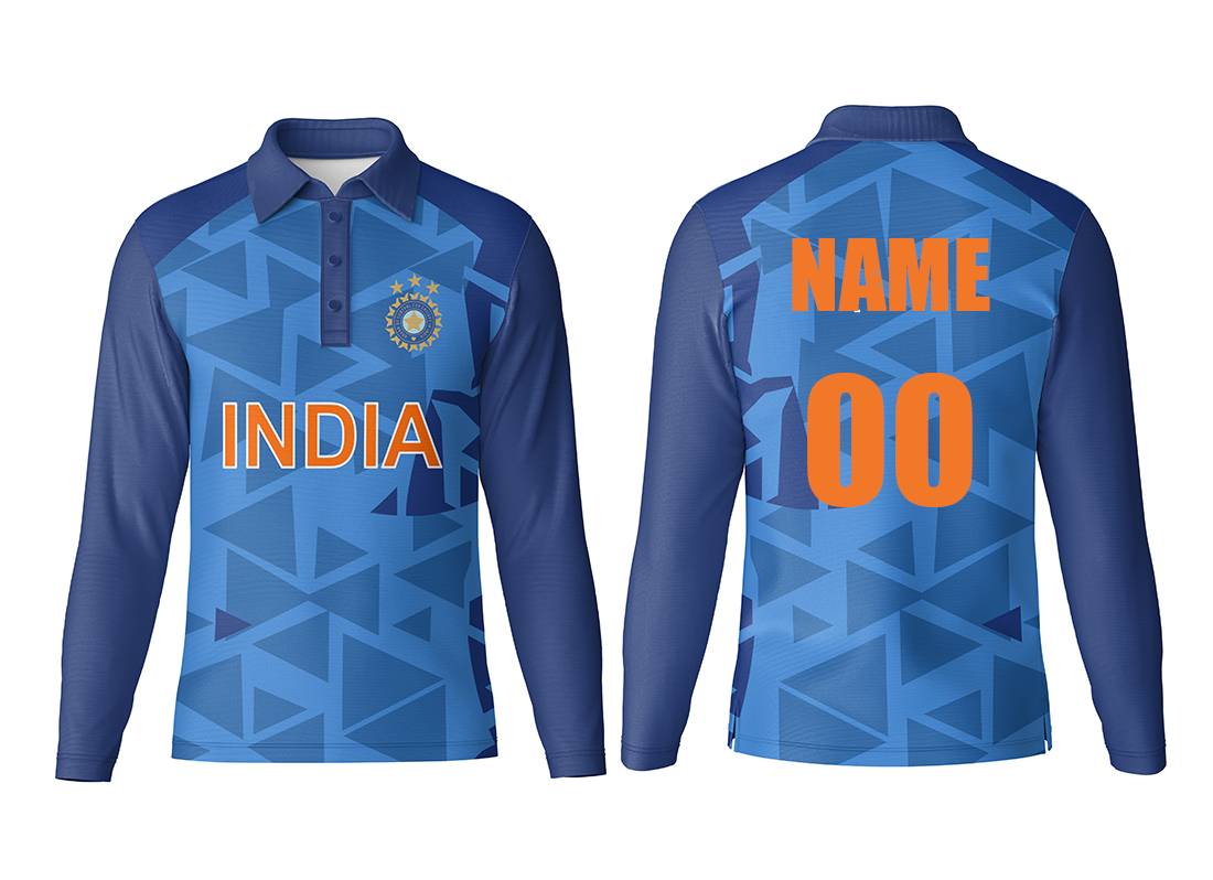 India World Cup Jersey polo neck full sleeve CWC T20 2022