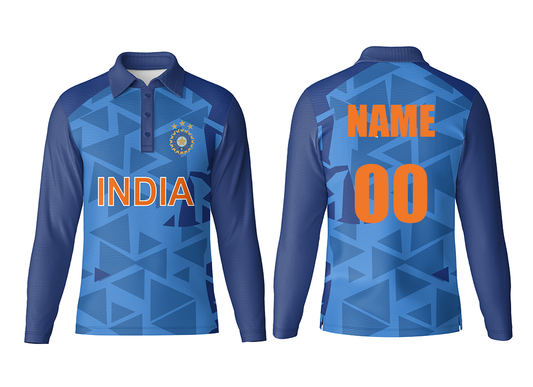 India World Cup Jersey polo neck full sleeve CWC T20 2022