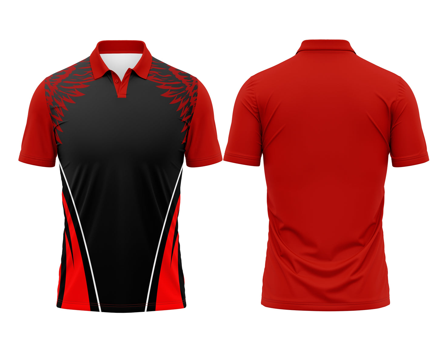 Red Custom T-Shirt Jersey – Name, Number & Logo Printing