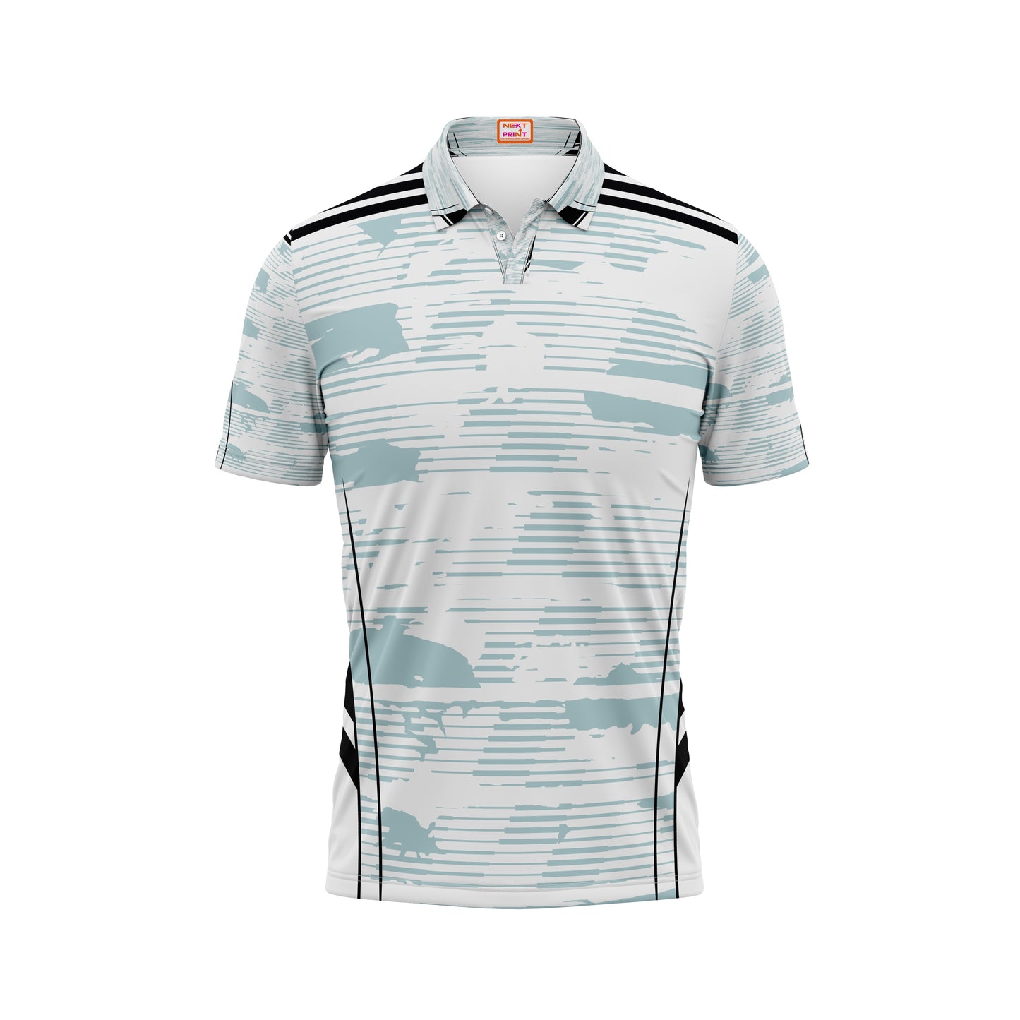 Custom cricket jersey grey abstract pattern