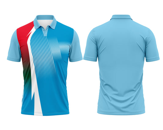 Sky Blue Cricket Uniform Jersey – Customizable