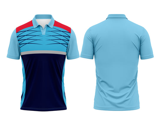 Sky Blue Club Cricket Jersey – Sublimation Print