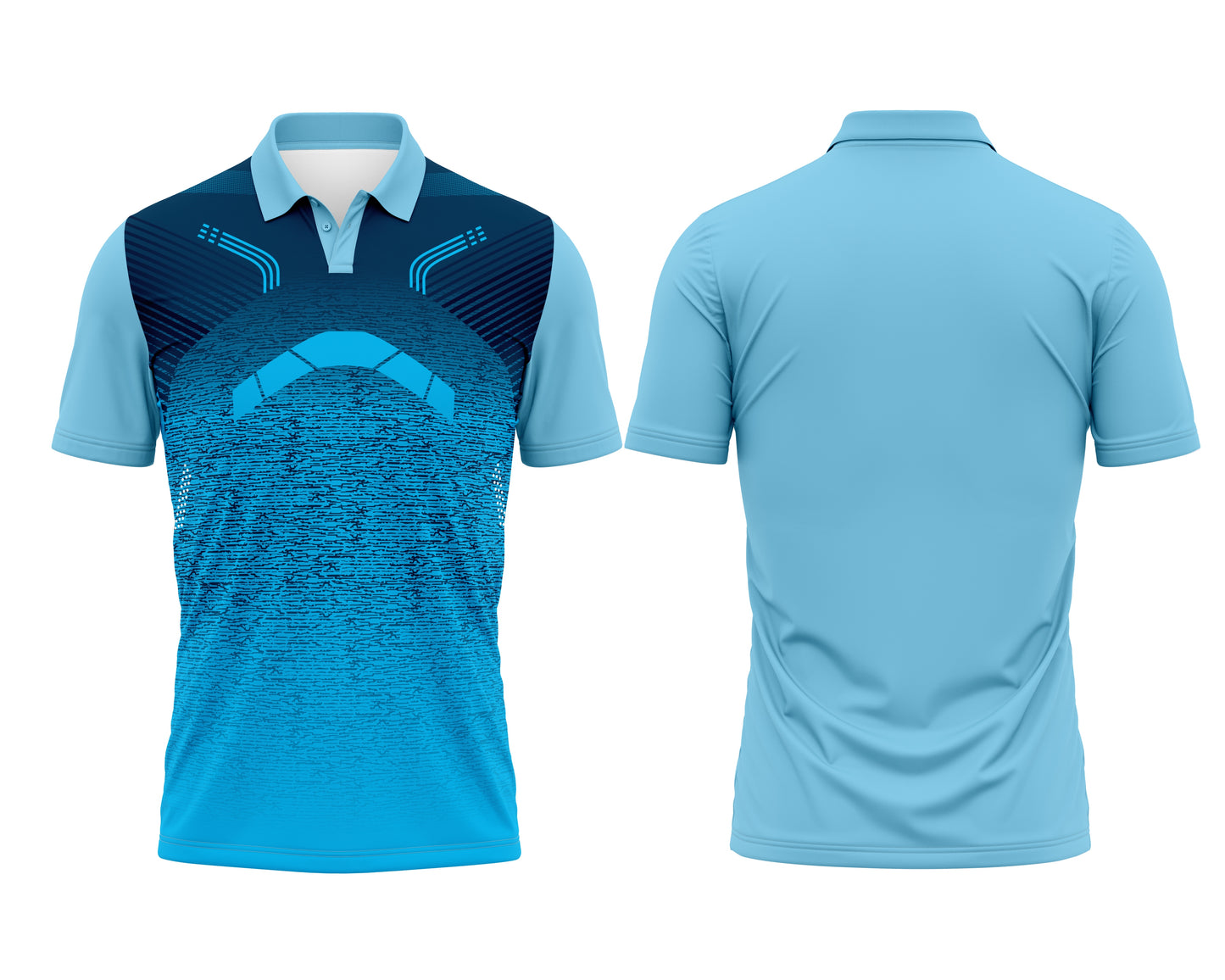 Sky Blue Collar Sports Jersey – Add Logo & Design