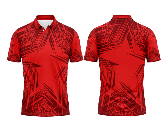 Cricket team jersey design red colour