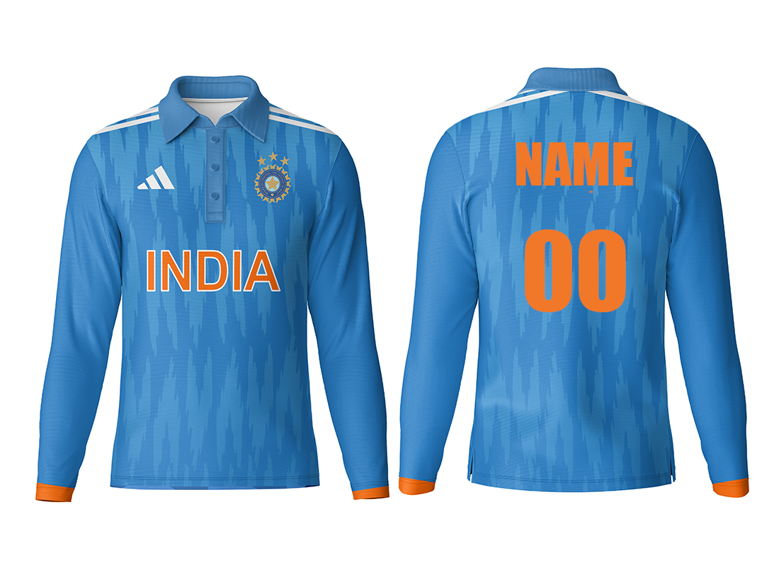 India World Cup Jersey Collection CWC ODI 2023 polo neck full sleeve