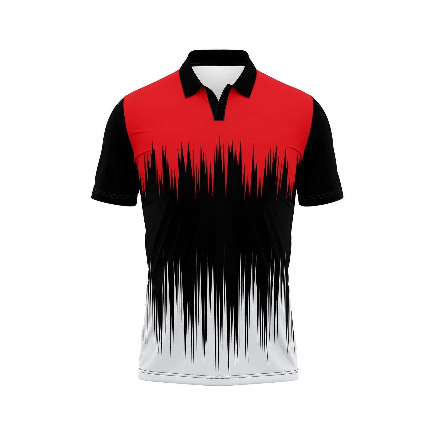 Customized polo neck black and white jersey