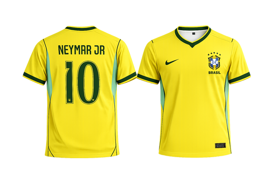 Jerseyjunction Brazil  Neymar Home Jersey 2024 – Custom Name & Number Football Jersey