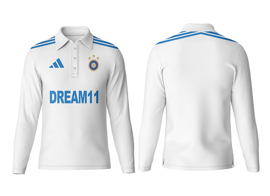 Indian test team jersey polo neck full sleeve customized