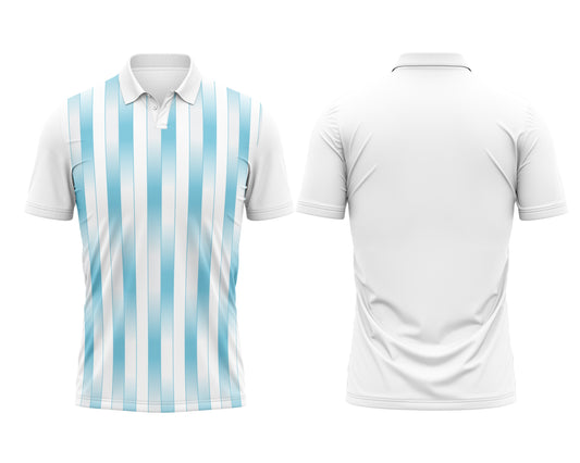 White Cricket Polo Neck Jersey – Personalized