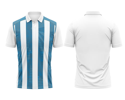 White Cricket Club Jersey – Add Sponsor Logos