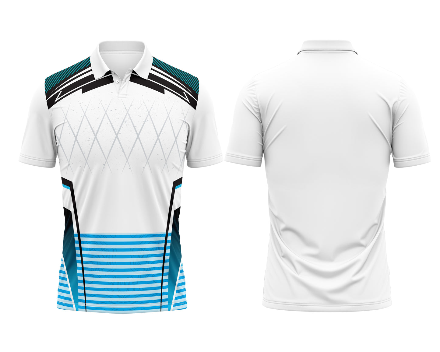 White Cricket Practice Jersey – Custom Print