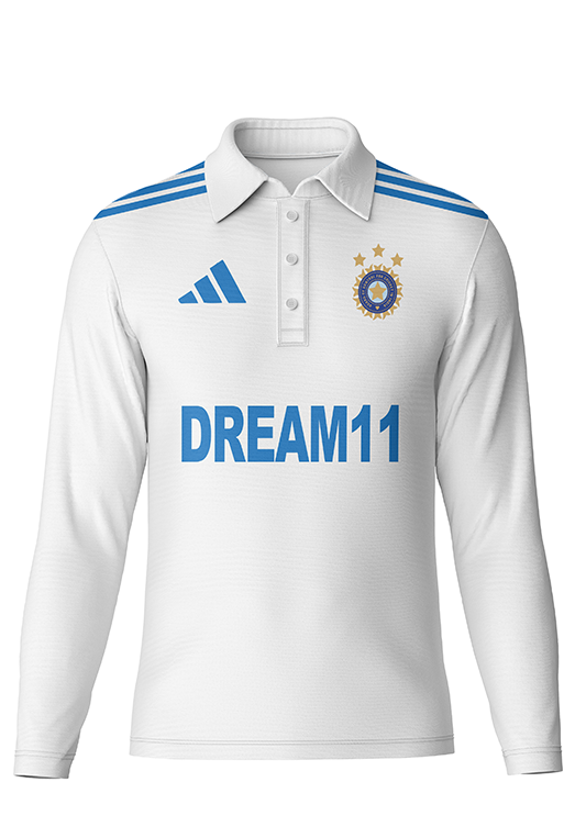JerseyJunction polo neck full sleeve customized Indian test team jersey