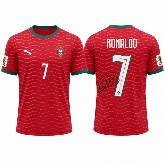 Cristiano Ronaldo #7 Portugal Home Jersey | Custom Name & Number Football Shirt