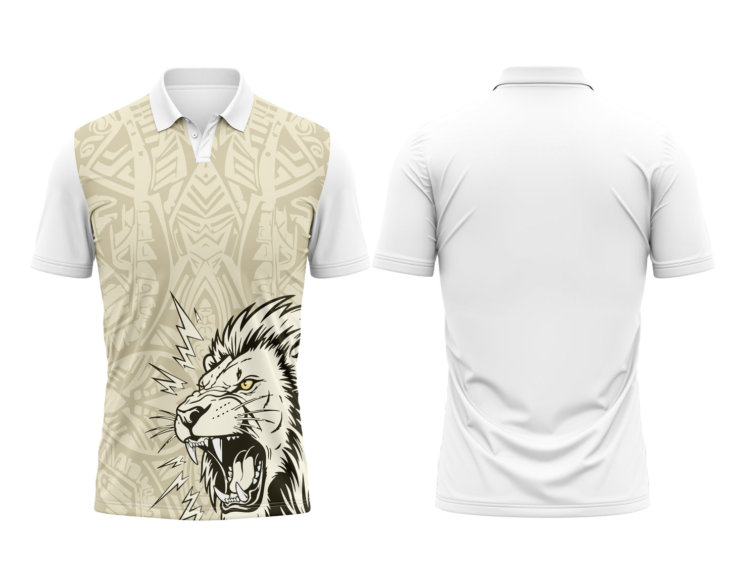 White Collared Sports Tee – Custom Fit