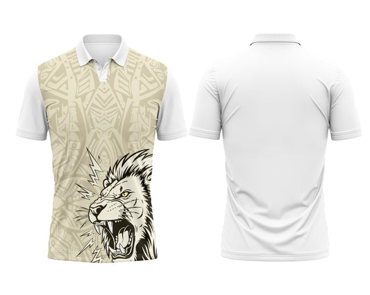 White Collared Sports Tee – Custom Fit